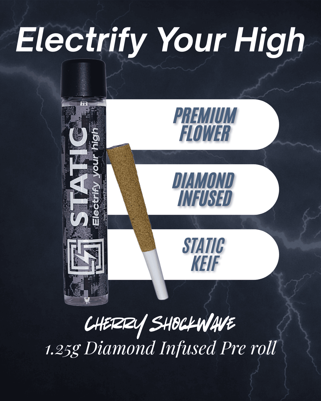 Static Cherry Shockwave | Infused Preroll