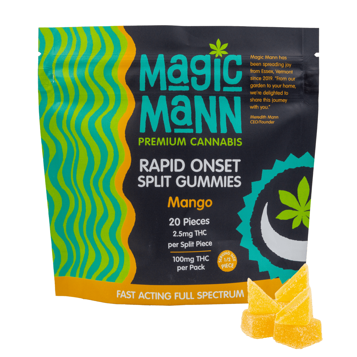 Magic Mann Rapid Onset Mango Gummies | 20pc 100mg/pk