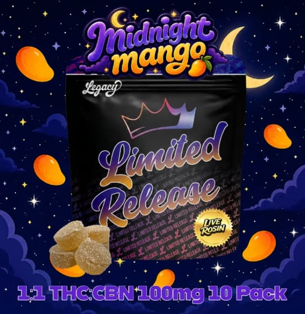 Legacy Midnight Mango 1:1 THC: CBN 10pk | 100mg