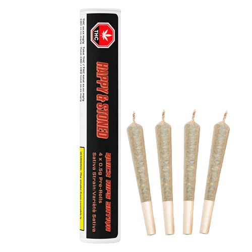 Happy & Stoned Quick Rips Sativa 4 x 0.5g Pre-Rolls