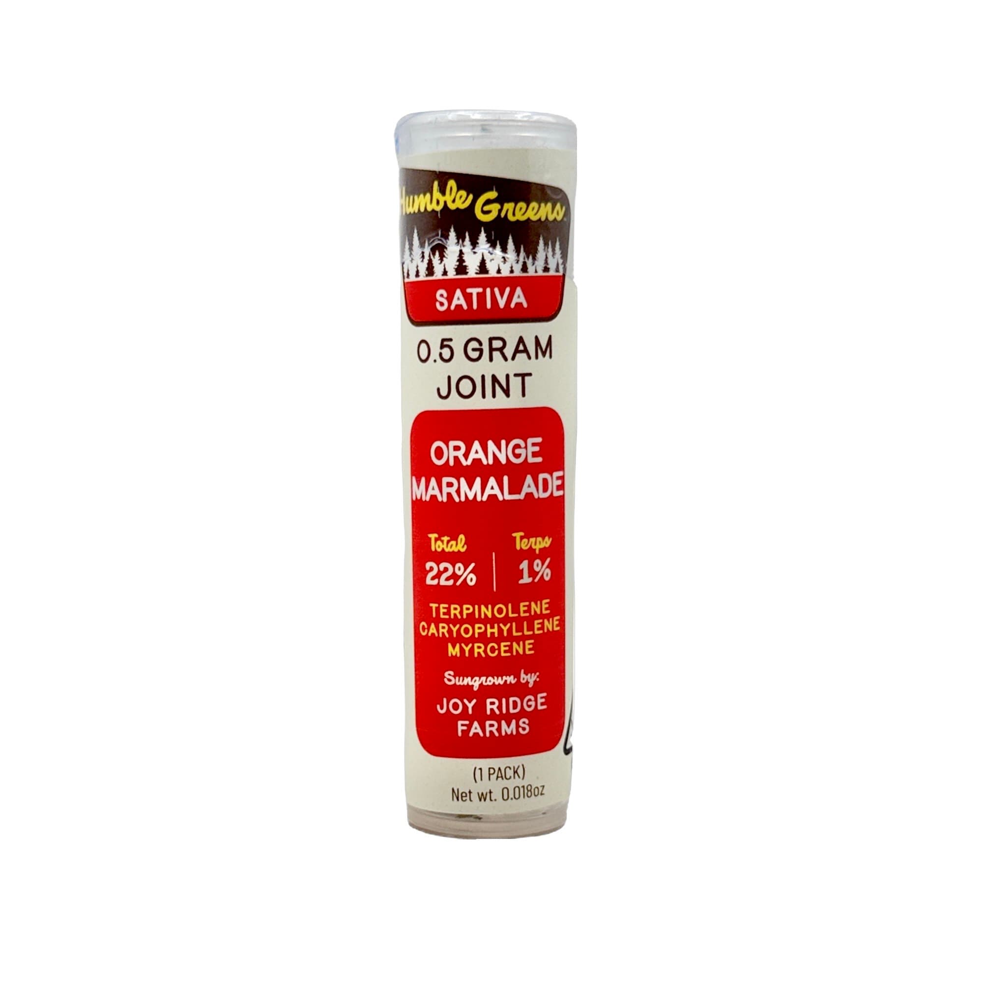 HUMBLE GREENS ORANGE MARMALADE PREROLL SINGLE .5G