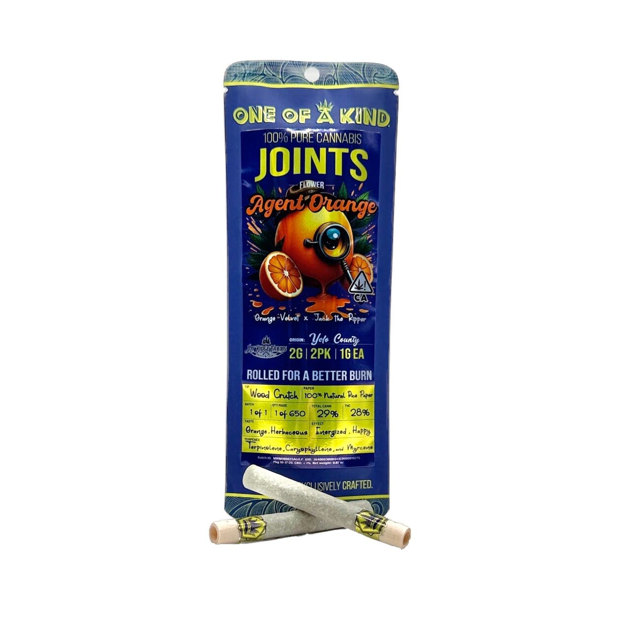 ONE OF A KIND AGENT ORANGE PREROLLS 2 PACK 2G