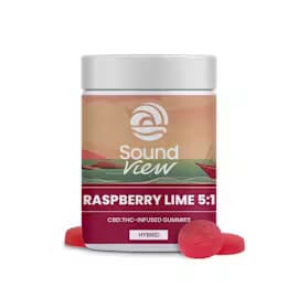 SoundView SoundView Raspberry Lime 5:1 CBD Gummies T98.2mg C588mg H 00259