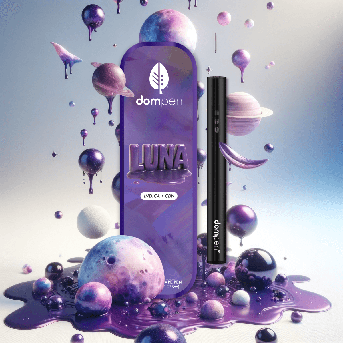 dompen™ Disposable Vape: Luna THC: 71.89%: CBN 12.86% 1G