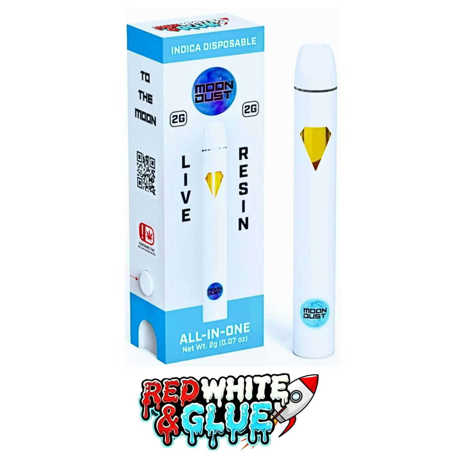 Moon Dust RED WHITE & GLUE AIO VAPE | 2G
