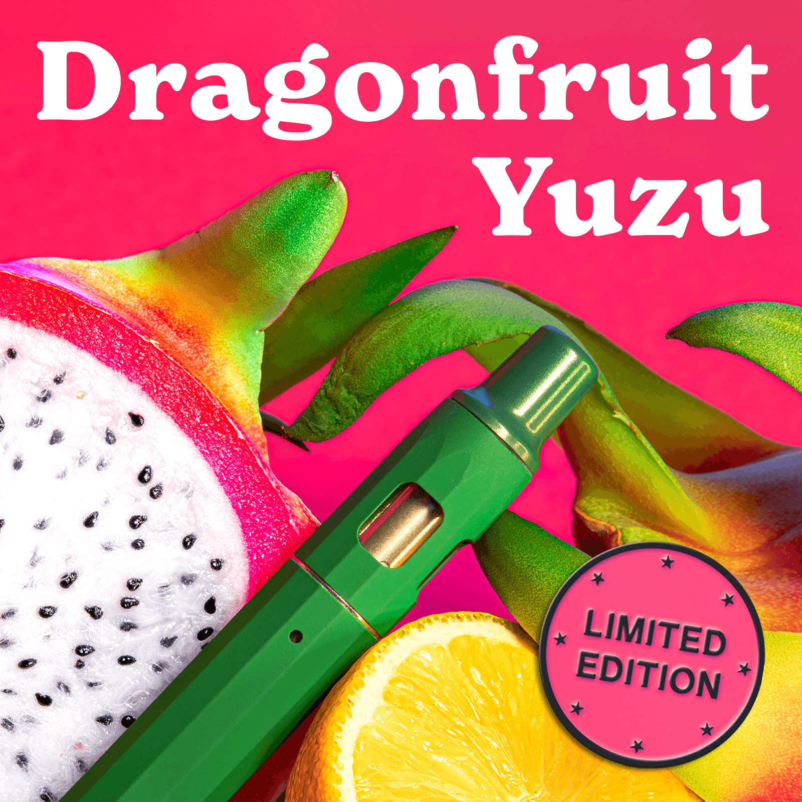 The TANK Dragon Fruit Yuzu Disposable Vape (1g)