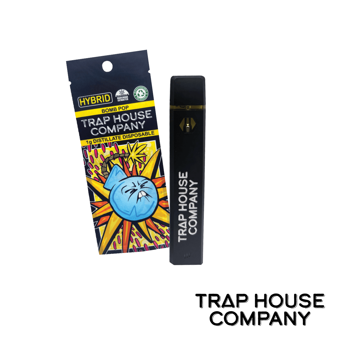 Trap House Bomb Pop Distillate Disposable - 1g