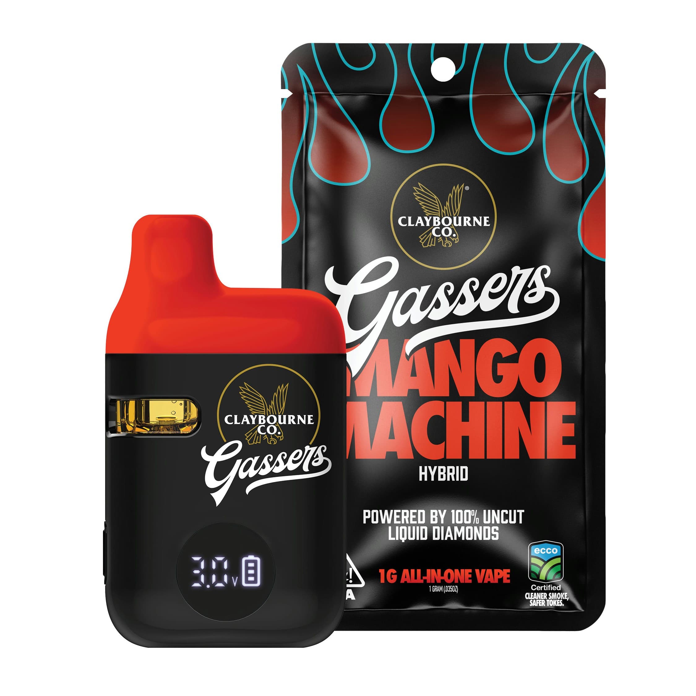 Claybourne Co. Mango Machine (1g) - Gassers All-In-One Liquid Diamonds Vape