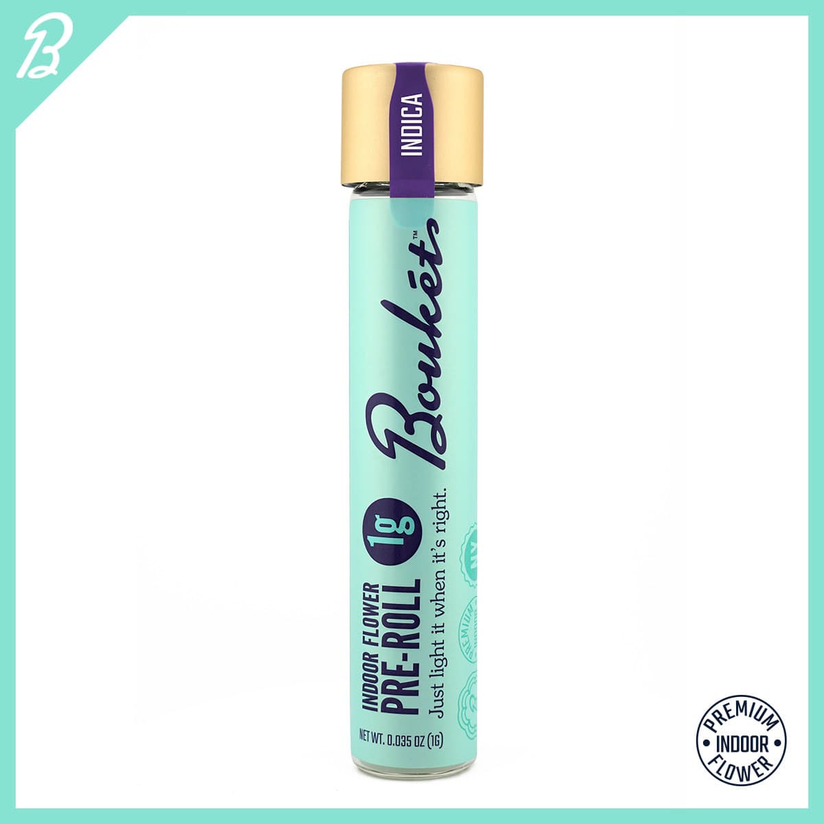 Boukét Bouket | PreRoll | Kush Reactor 32.8% THC | I-Hybrid | 1g