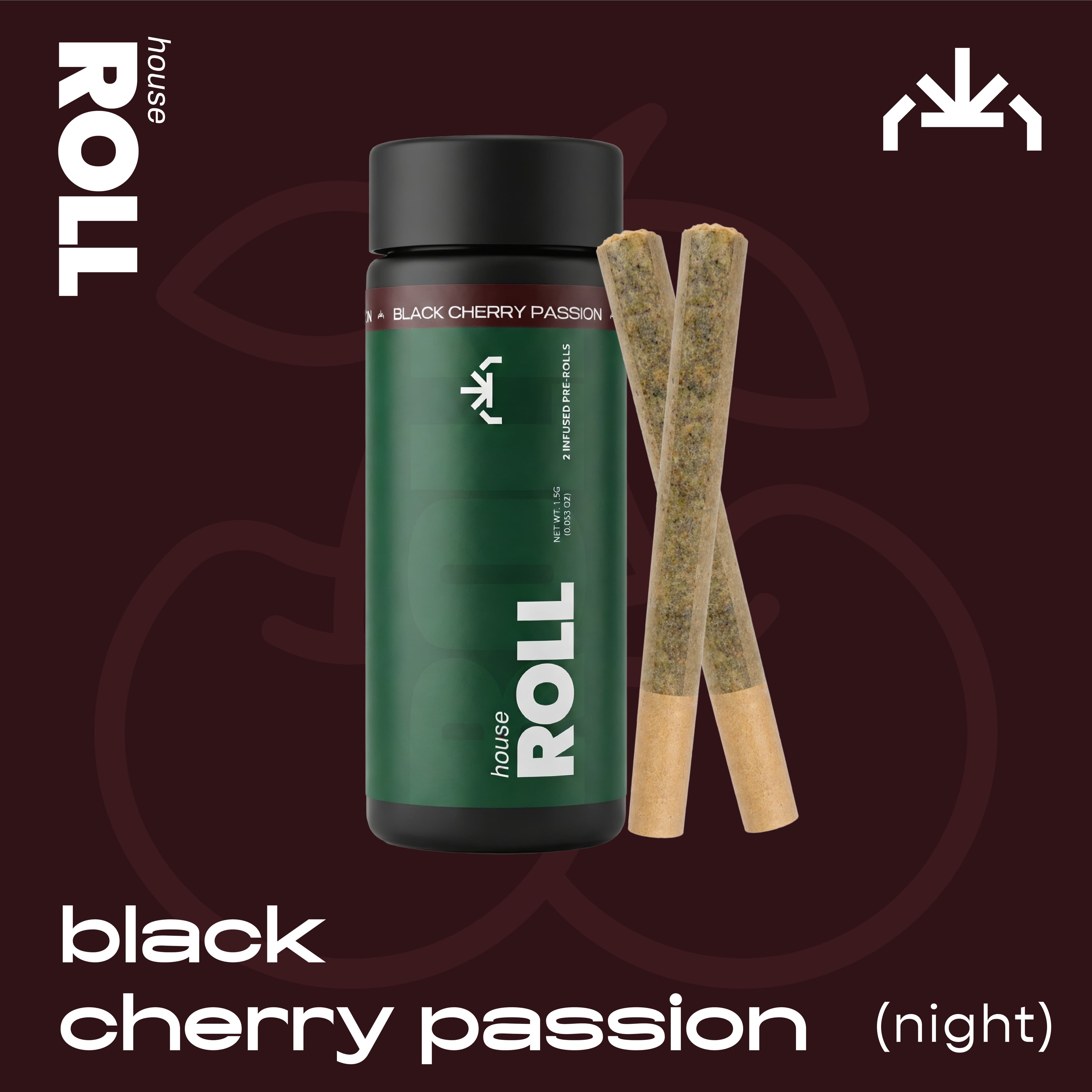 House House Roll Pre-Roll 2pk/1.5g Infused- Black Cherry Passion