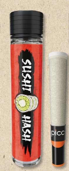 Picc Infused Pre-Rolls | Sushi Hash | Gold Rush x Zookies Rosin | 1 g