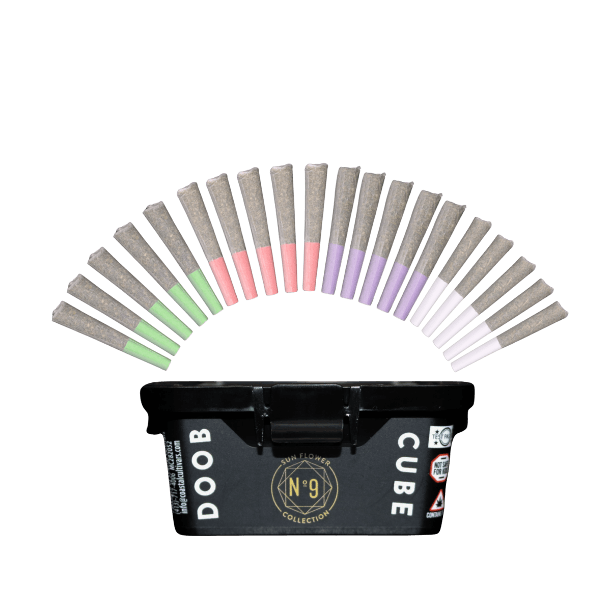 No. 9 PRE-ROLL PACK | .35G | 20PK | 4 STRAIN MINI DOOB CUBE | NO. 9