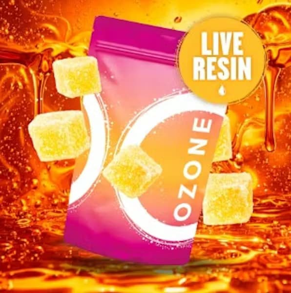 OZONE Peach Passionfruit Full Spectrum Live Resin Gummies - 10 Pack