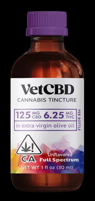 VetCBD 125mg 20:1 CBD:THC Tincture 1oz - Regular Strength