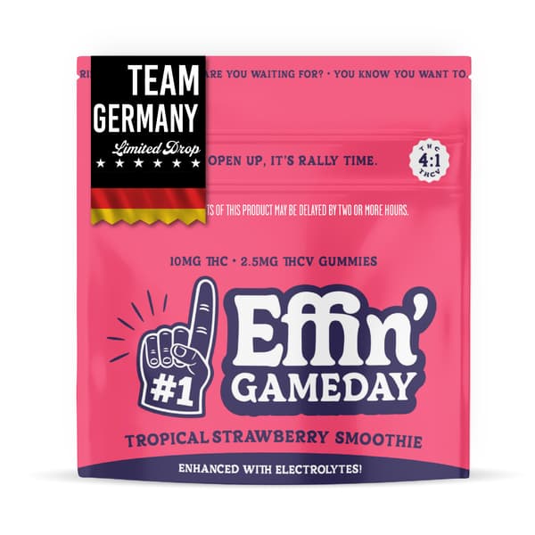 Effin' Game Day Tropical Strawberry Smoothie 4:1 THC:THCv | Team Germany | 10 Pack