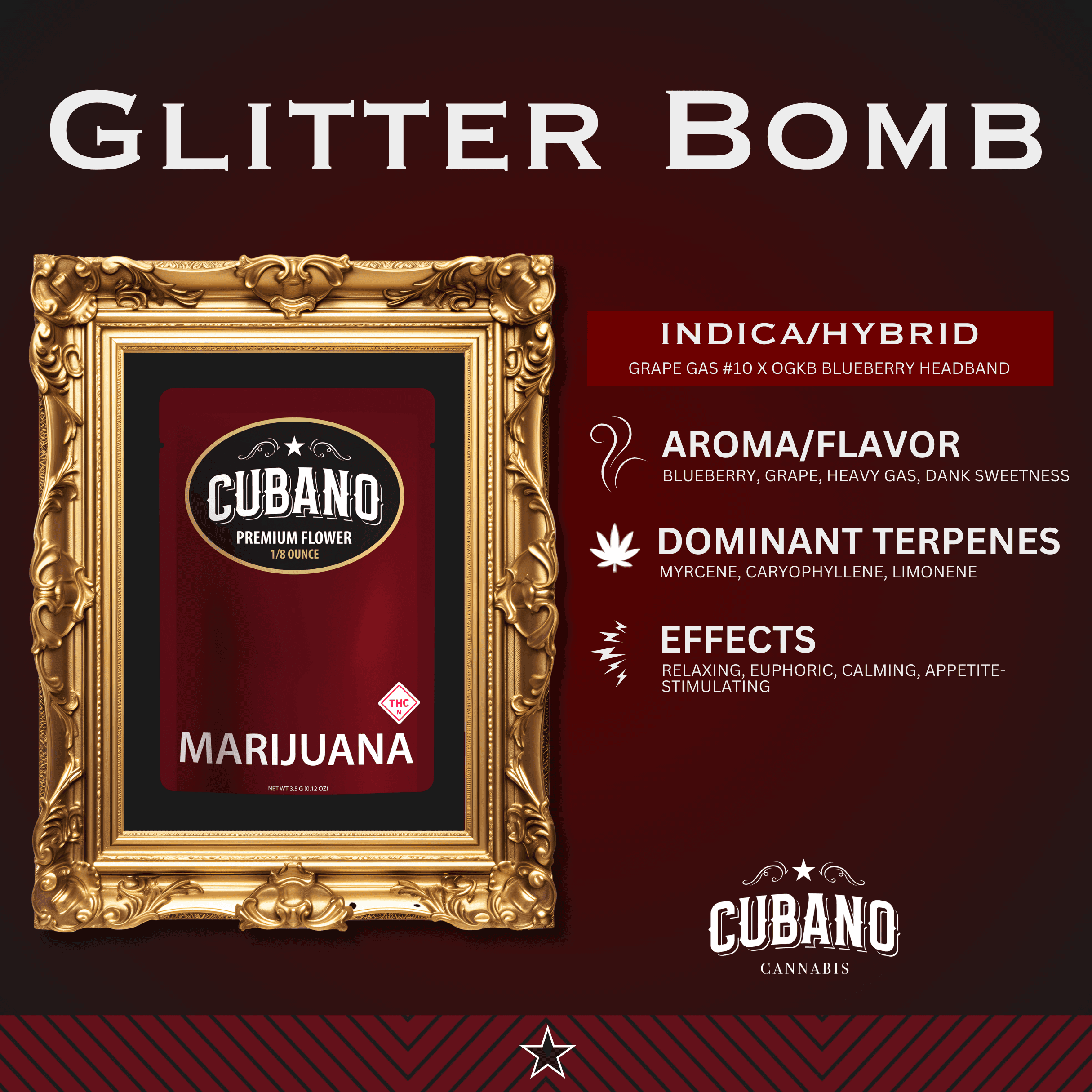 Cubano Cannabis Glitter Bomb