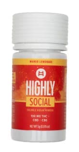 Highly Social - Mango Lemonade - 100mg Soluble Rosin Powder Edibles
