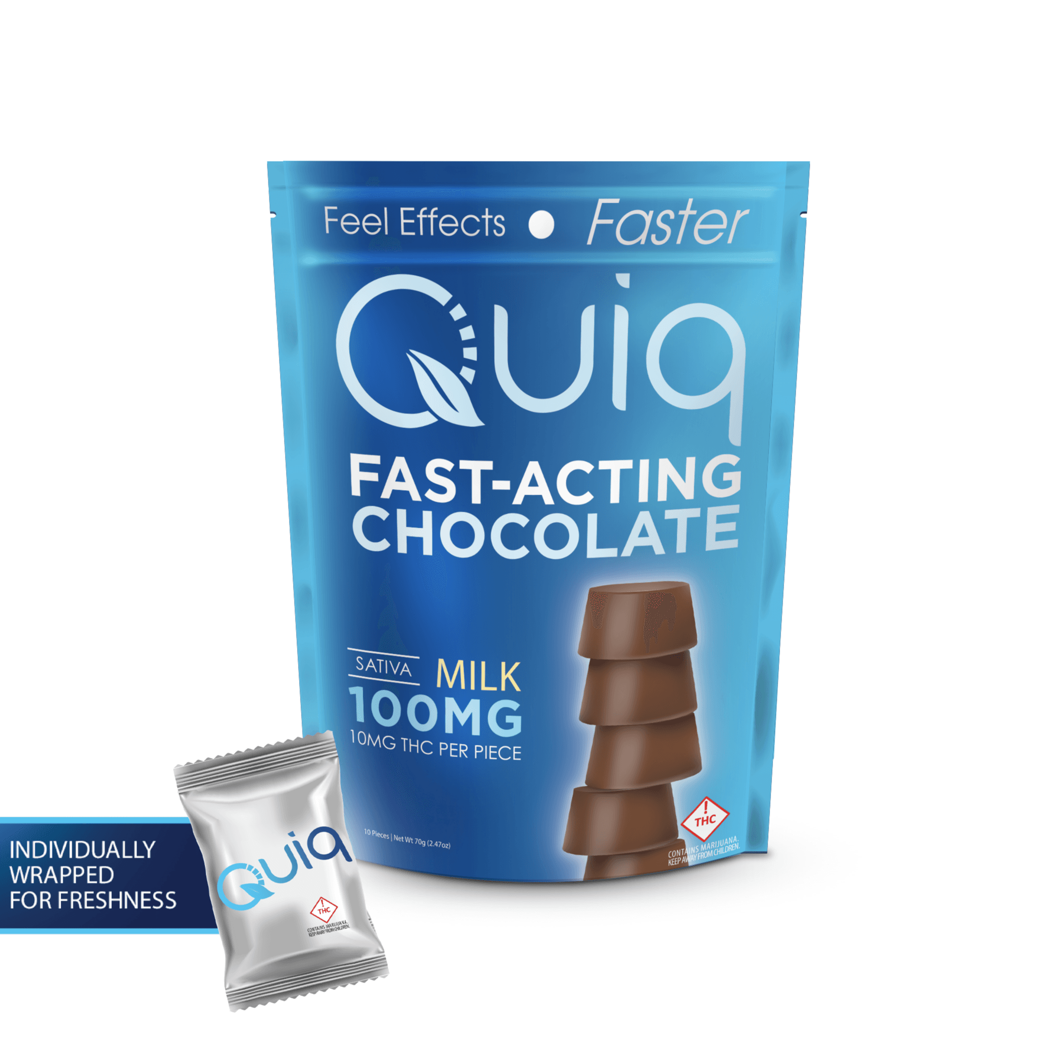 Quiq Vegan Dark Chocolate - Indica (1000mg)