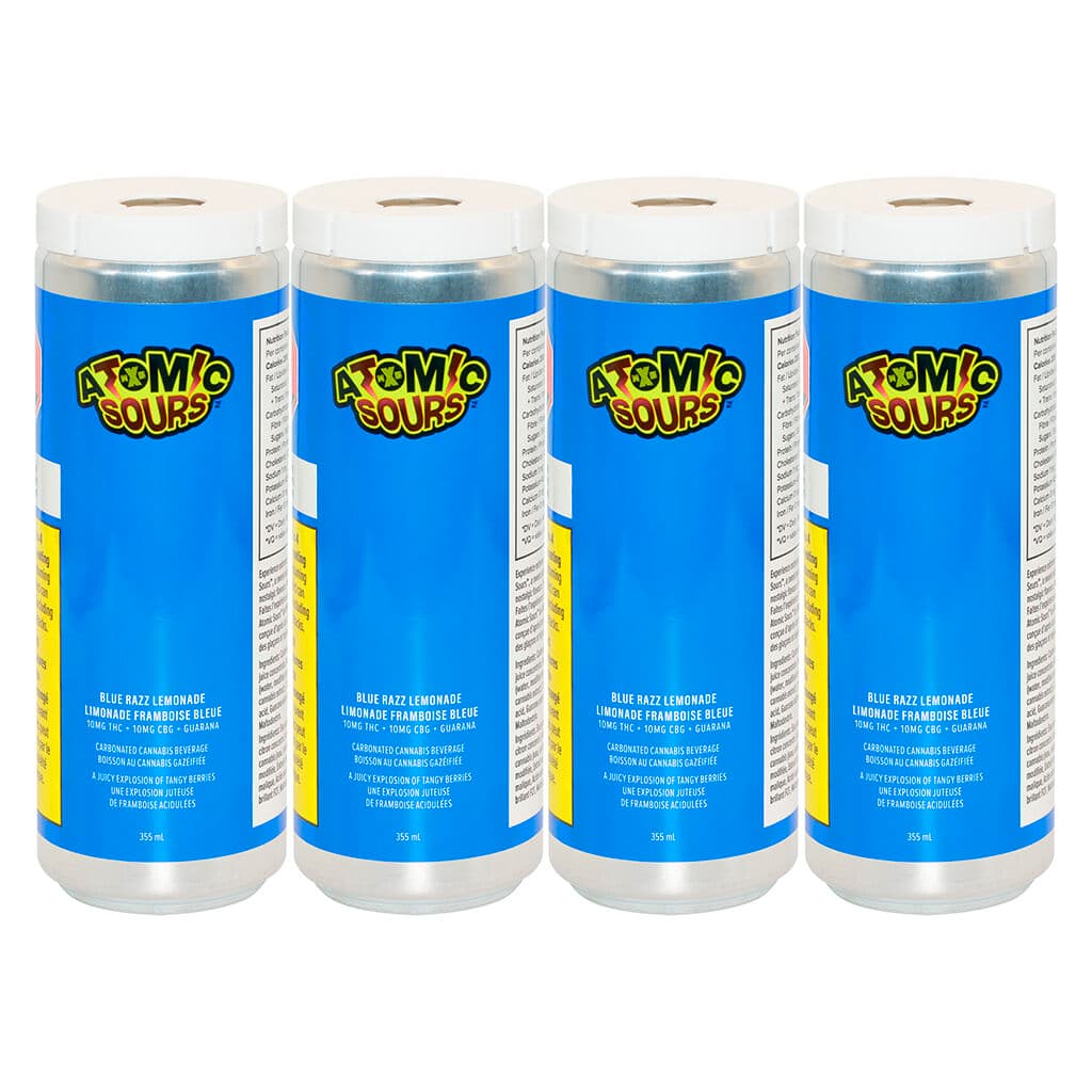 XMG Atomic Sours Blue Razz Lemonade 4x355ml Beverages
