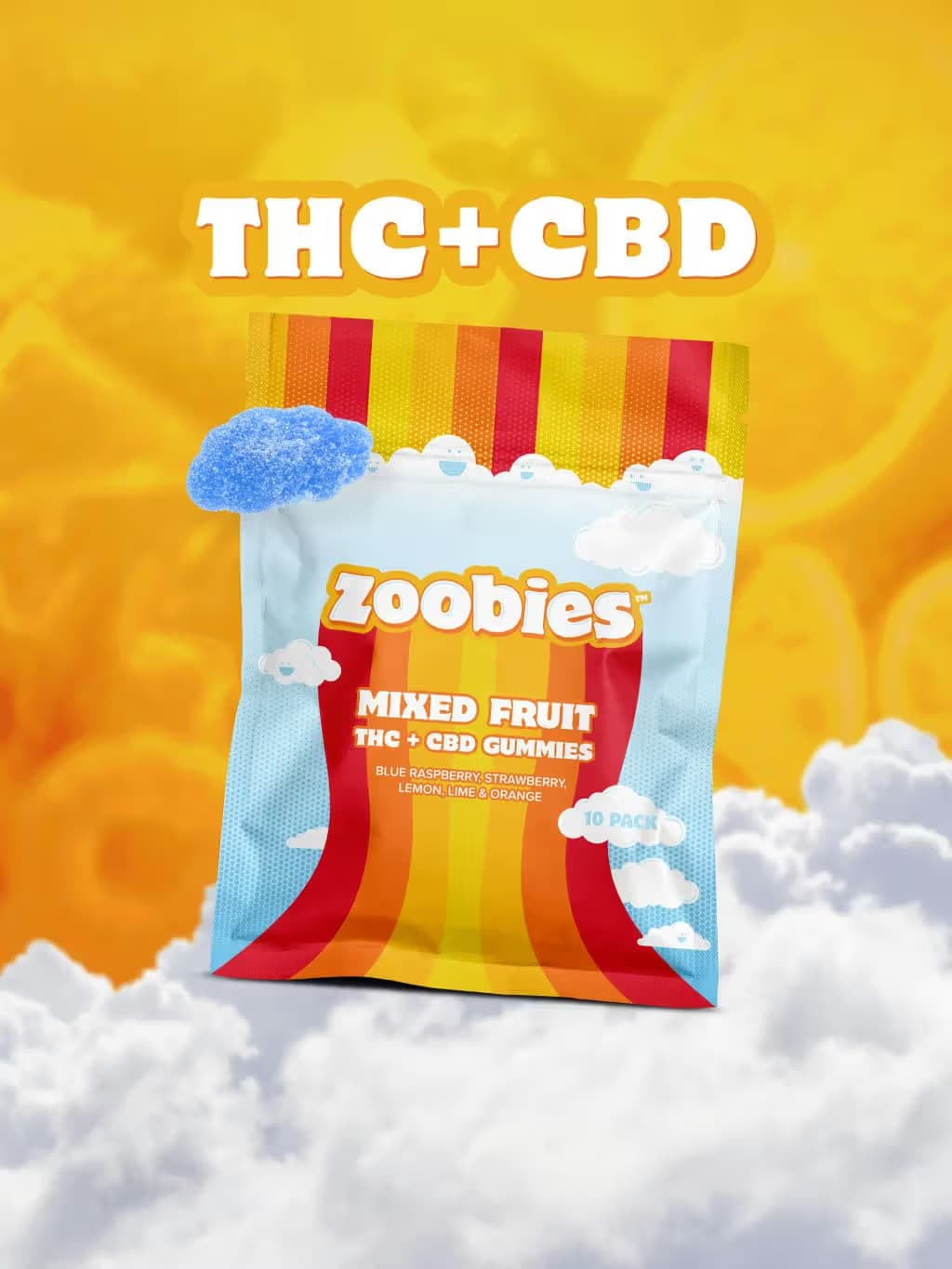 Zoobies Mixed Fruit 1:1 CBD:THC (S) 100mg