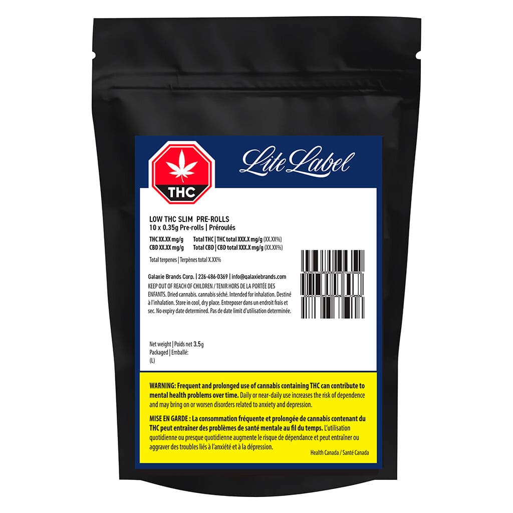 Lite Label Low THC Slim PRJs - 10x0.35g