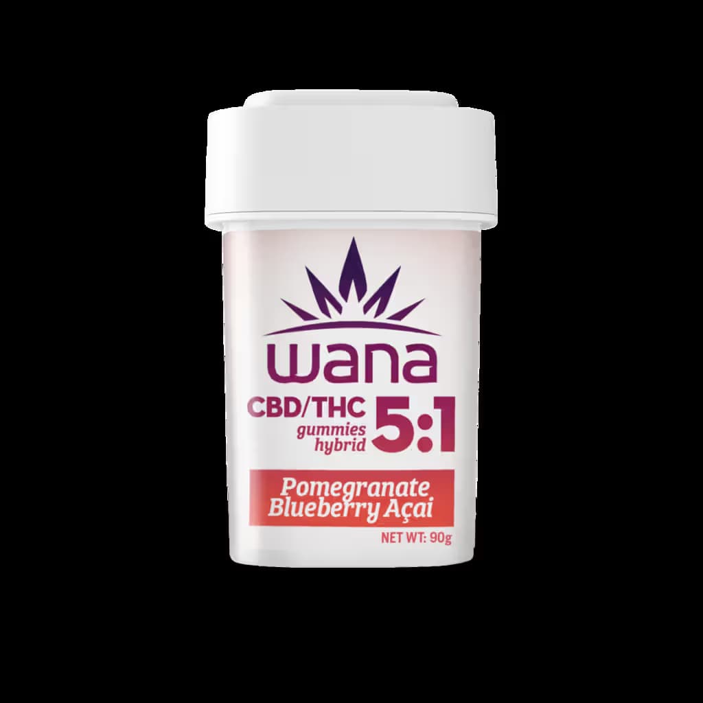 Wana 5:1 CBD:THC Organic Pomegranate Blueberry Acai Gummies