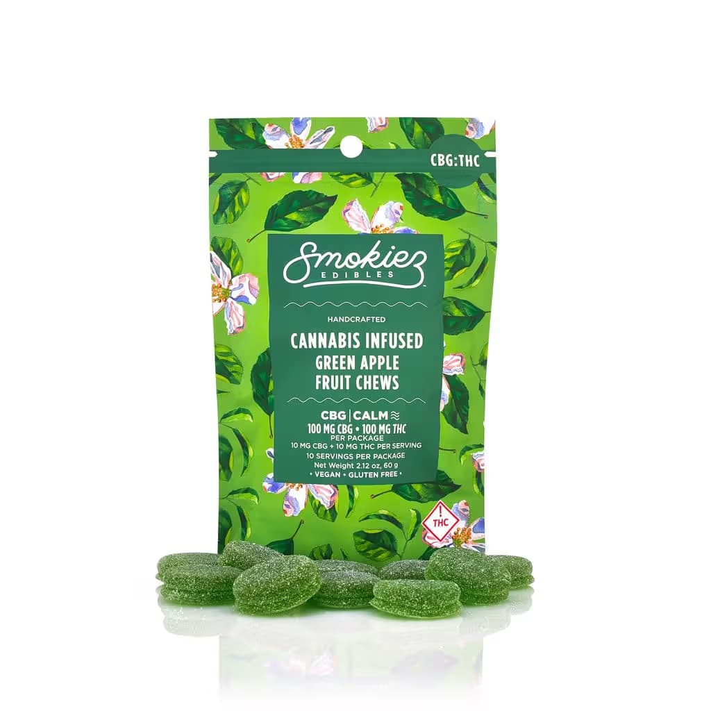 Smokiez Edibles Sweet Green Apple - 1:1 (CBG/THC) | Gummy 10-Pack 100mg