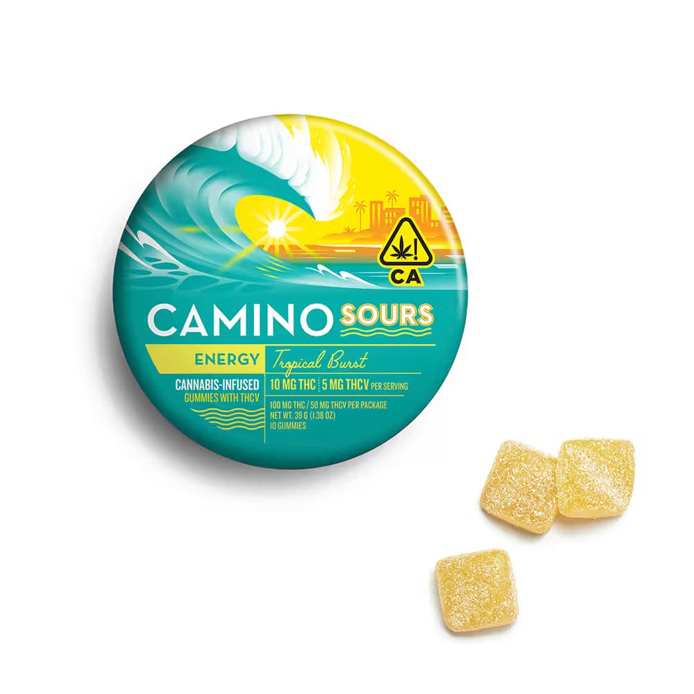Camino CAMINO Gummies 100mg: Sour Tropical Burst 2:1 THC:THCV 10pc