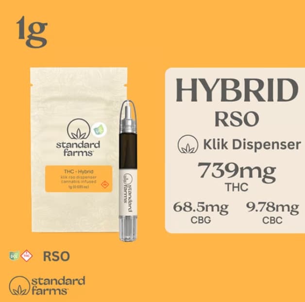 Standard Farms Hybrid RSO Klik | 1g RSO Syringe