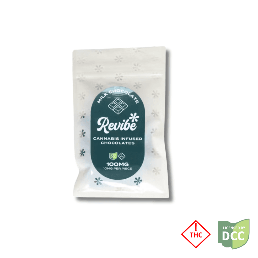 Revibe Milk Chocolate Squares 10pk - 100mg