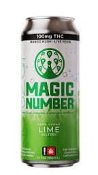 Magic Number Lime Seltzer w/ Live Resin | 100mg Edibles