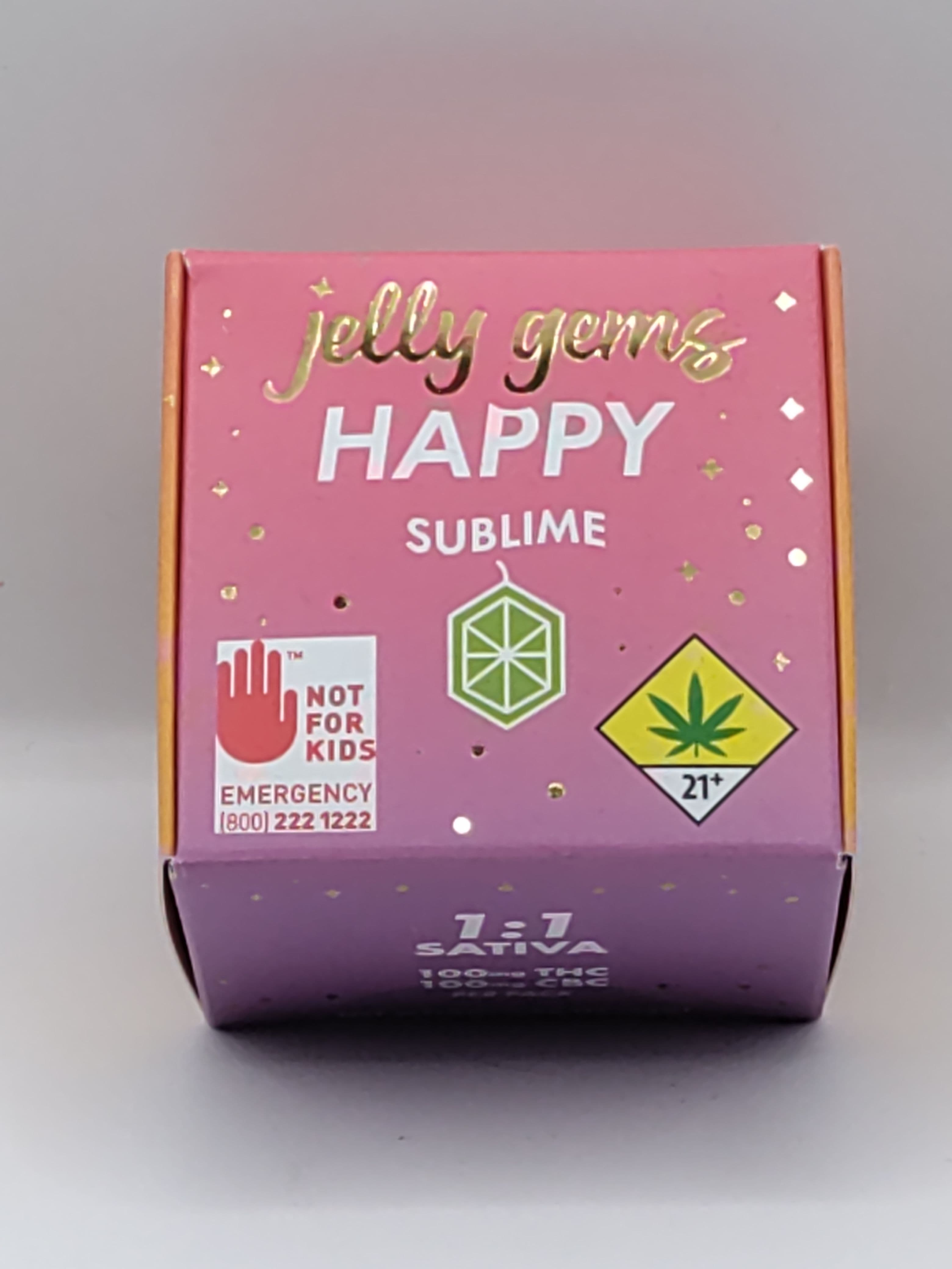 Jelly Gems THC/CBC 1:1 Sublime Happy (Sativa) - 10pk 200mg