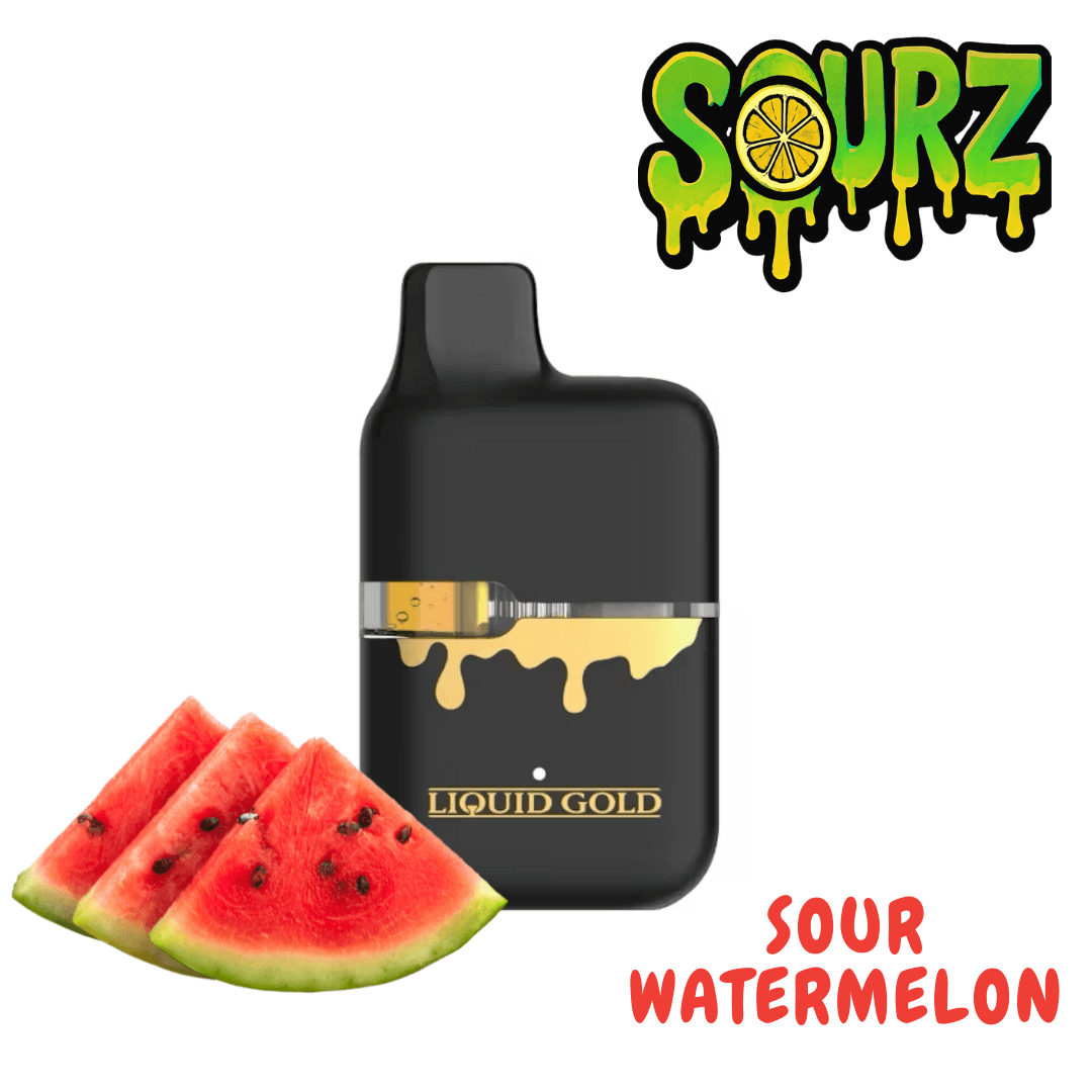 Liquid Gold Live Resin Distillate Blend Sour Watermelon Disposable