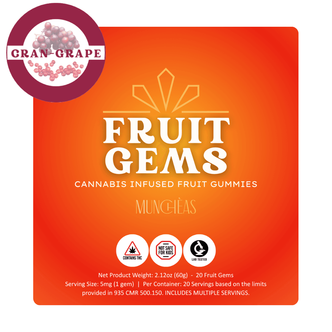 Muncheas by Green Gold Group Cran-Grape Fruit Gems | 100mg