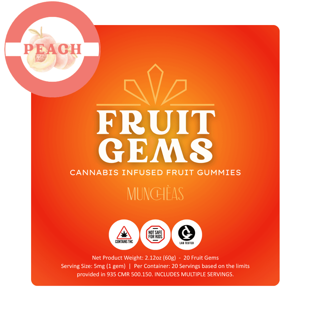 Muncheas by Green Gold Group Peach Fruit Gems | 100mg
