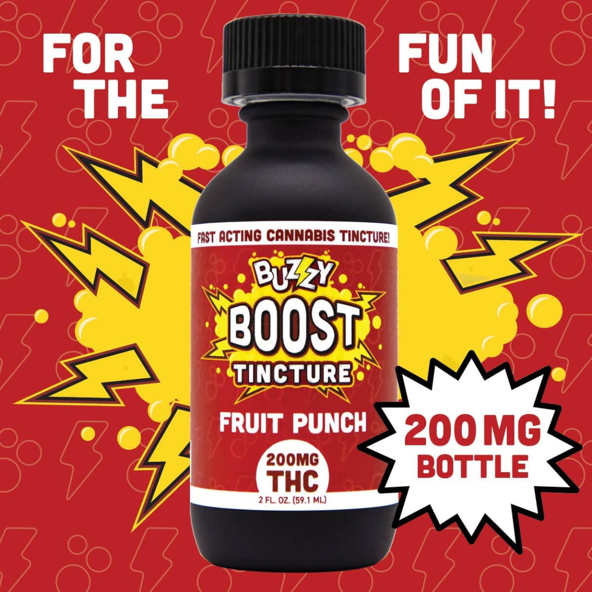 Buzzy Buzzy Boost Fruit Punch 200mg Tincture