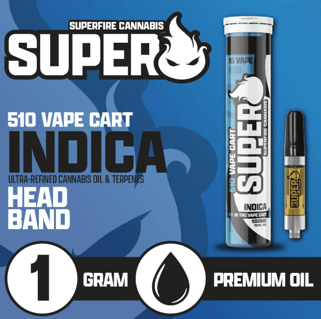 SUPERFIRE 1g 510 Cart | Headband Kush