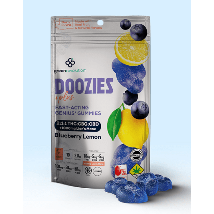 Doozies THC/CBG/CBD 2:1:1 Blueberry Lemon - 10pk 200mg