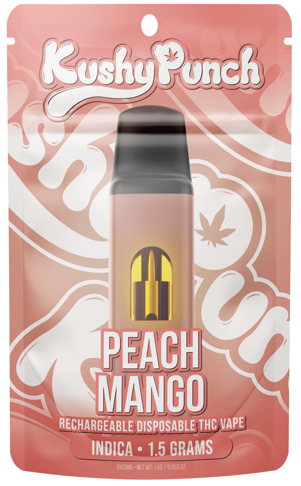 Kushy Punch Disposable Distillate - Peach Mango (H) (1.5g)