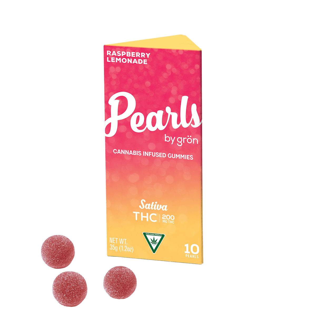Grön Gron - Gummies - Pearls - 200mg - Raspberry Lemonade - Sativa