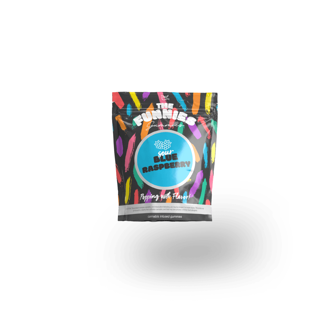 The Funnies Sour Blue Raspberry Gummies 50mg | 10pk