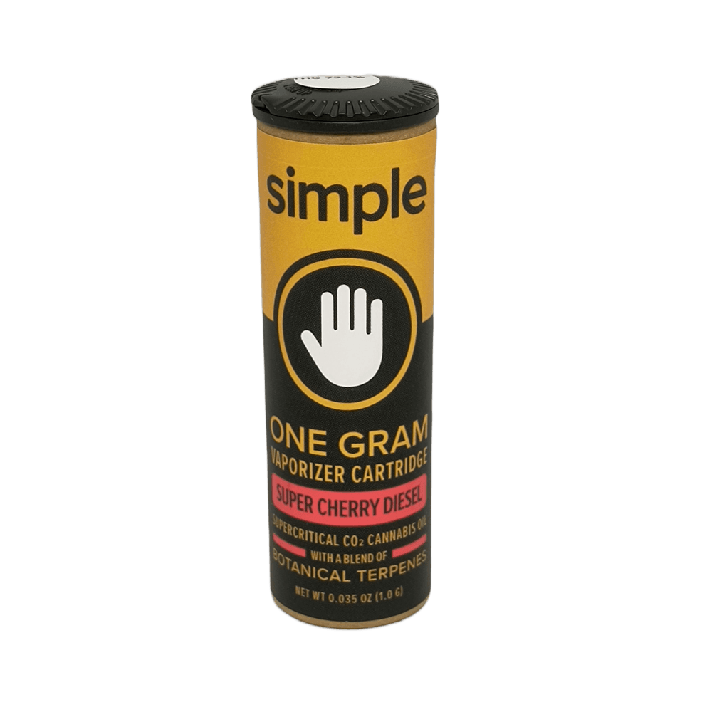 Simple Super Cherry Diesel Distillate Vape Cart | Simple