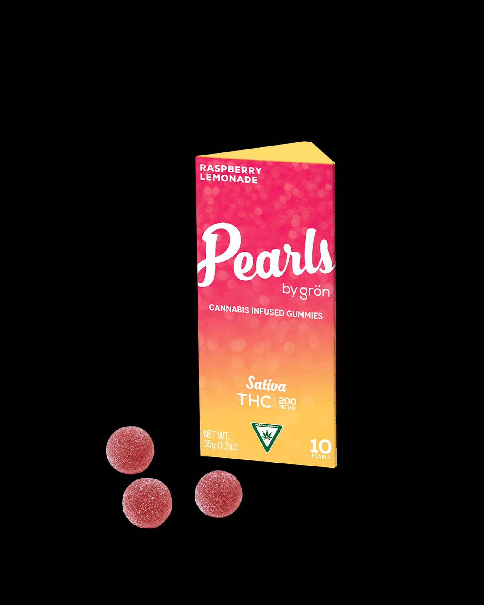 Grön RASPBERRY LEMONADE PEARLS GUMMIES 10X20MG