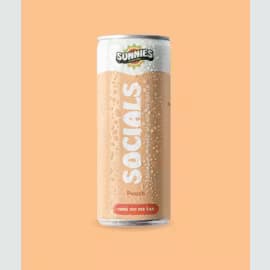 Sunnies Socials I Peach Sparkling Water 10mg
