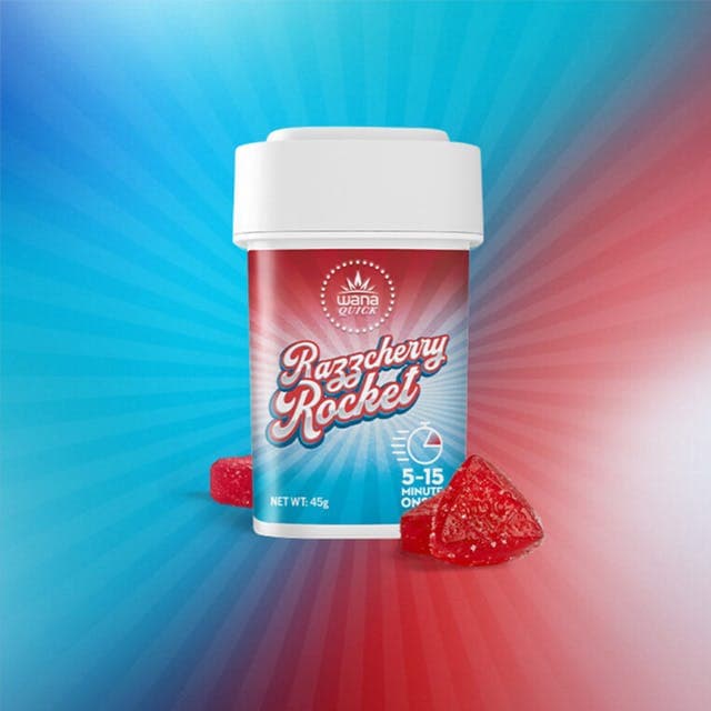 Wana Quick Razzcherry Rocket | 10pk Fast-Acting Soft Lozenges
