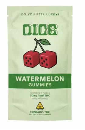 Fresh Dice Watermelon Gummies (H) 10mg 5pk