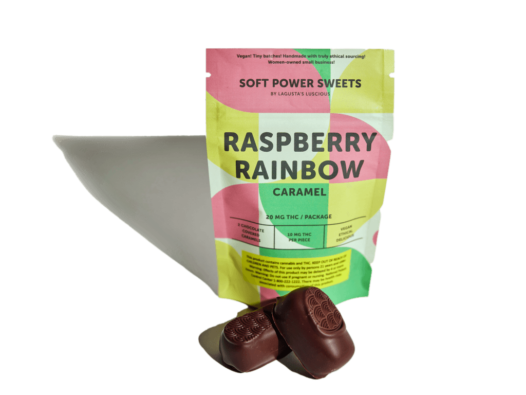 Soft Power Sweets Raspberry Rainbow | Mini Candy Bar | 50mg