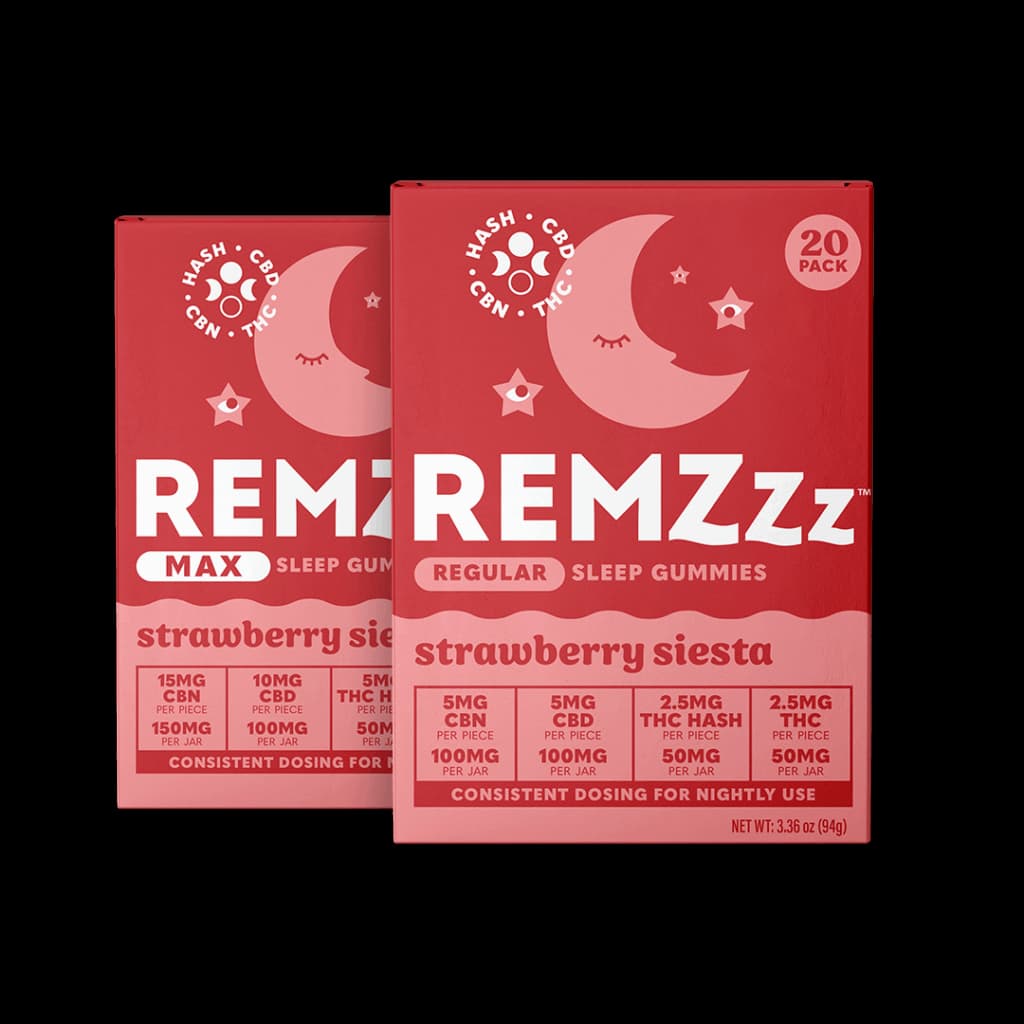REMZzz Strawberry Siesta - 1:2:2 THC:CBN:CBD - 20pk Gummies 100mg