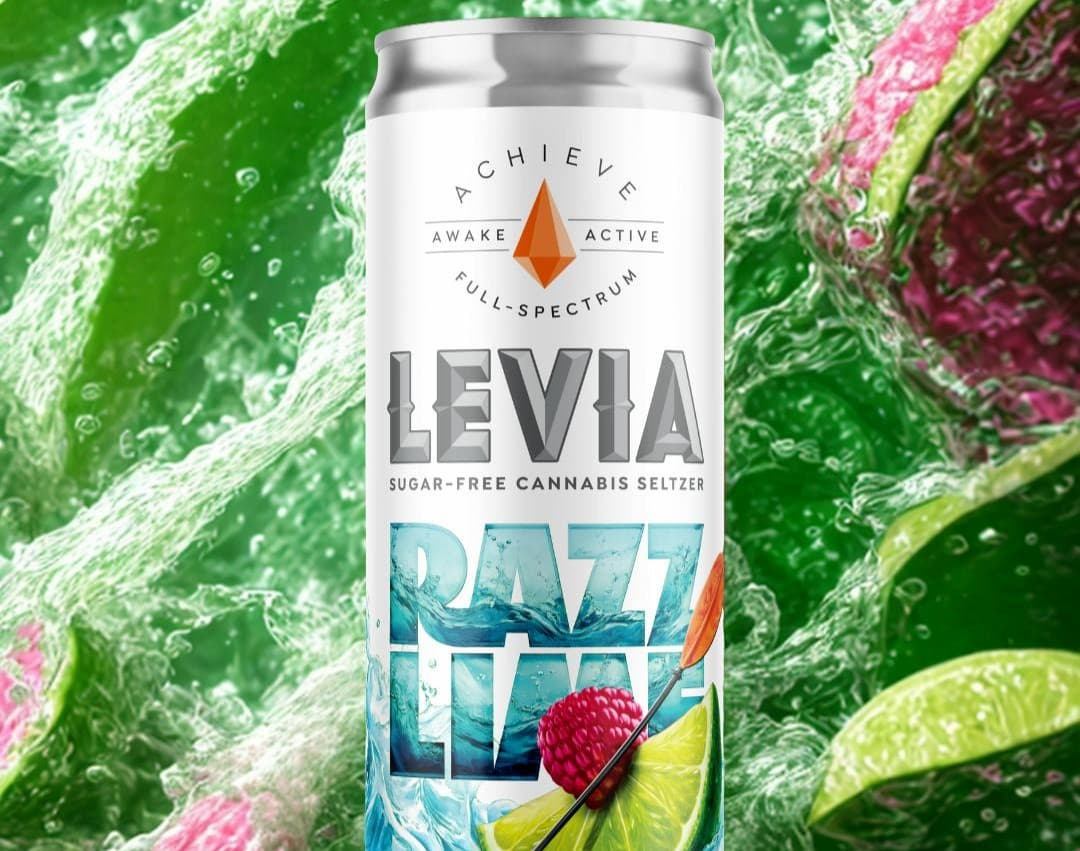 LEVIA RAZZ LIME ACHIEVE Sugar-Free Cannabis Seltzer
