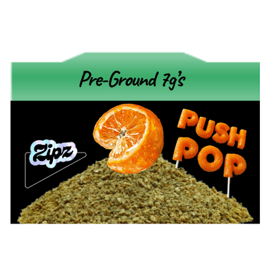 Zipz Orange Push Pop Ground Flower | 7g - Zipz